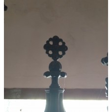 Miniature church, solar cross on top